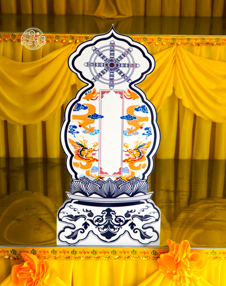 Bài vị Long Vân Khánh Hội Pháp Luân 50cm nhựa xốp - Ảnh 4