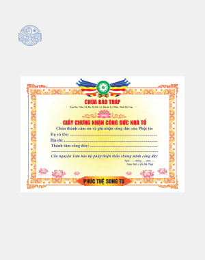 Giấy Quy y tam bảo a4 giấy