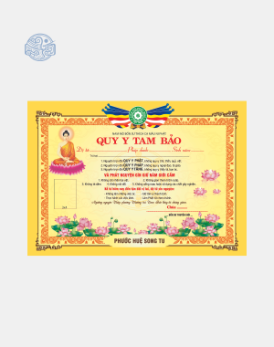 Giấy quy y tam bảo a5 bìa cứng