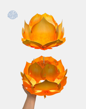 Lồng đèn liên hoa 32cm nhựa