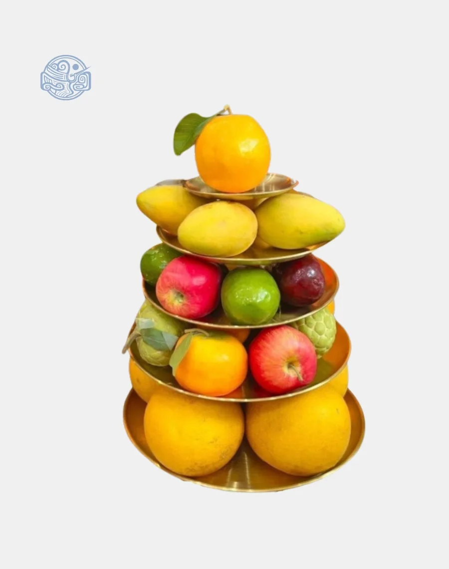 Đĩa bày hoa quả (bộ 5 đĩa ) inox