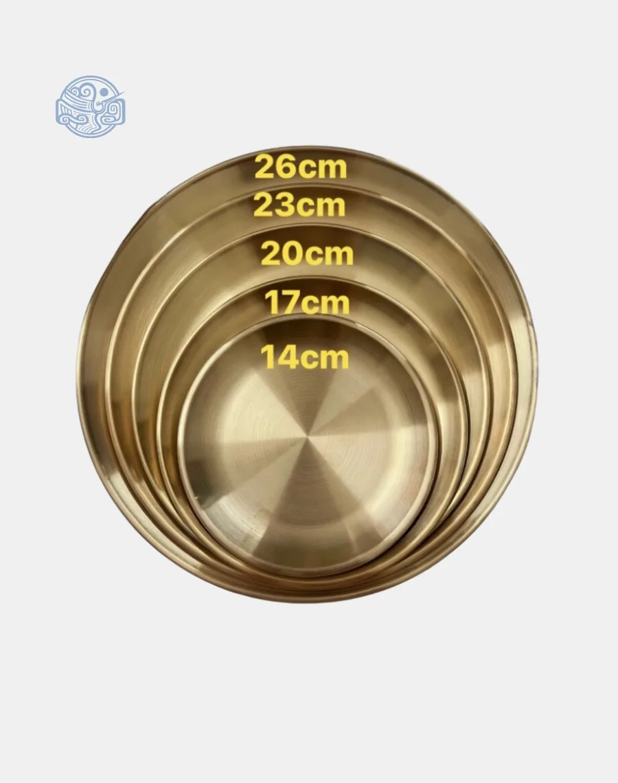 Đĩa bày hoa quả (bộ 5 đĩa ) inox - Ảnh 3