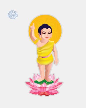 Tranh Phật Đản Sinh ép plastic