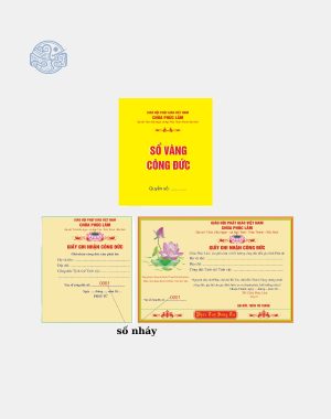 Sổ ghi phiếu công đức 50 tờ có rãnh xé