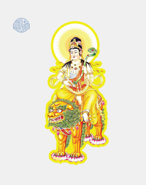 Tranh Văn Thù Sư Lợi Bồ Tát chất liệu nhựa xốp