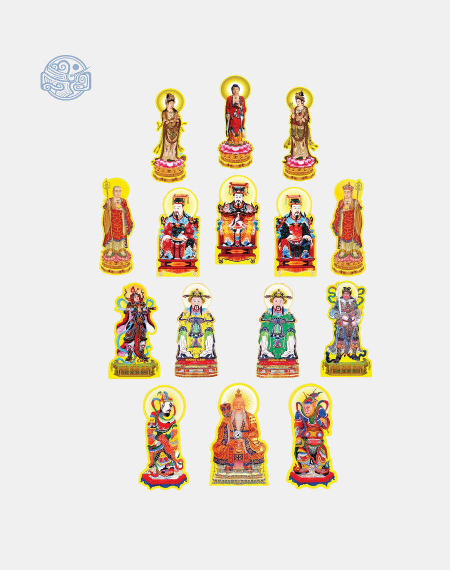 Bộ tranh cúng 15 bức thông dụng