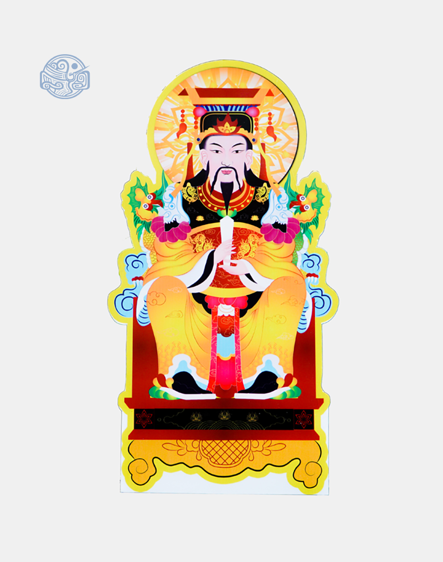 Tranh Ngọc Hoàng Đại Đế (vẽ tay) chất liệu nhựa xốp