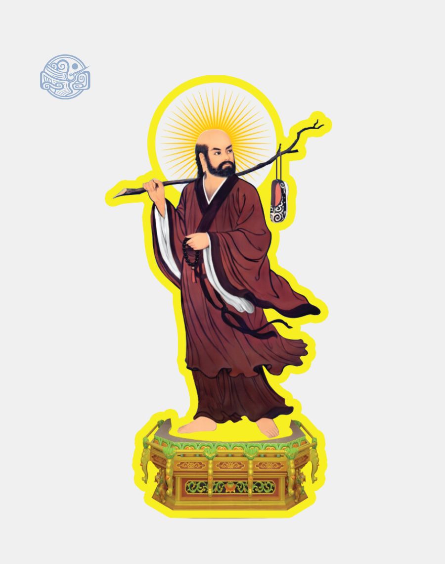 Tranh Đạt Ma Sư Tổ chất liệu nhựa xốp