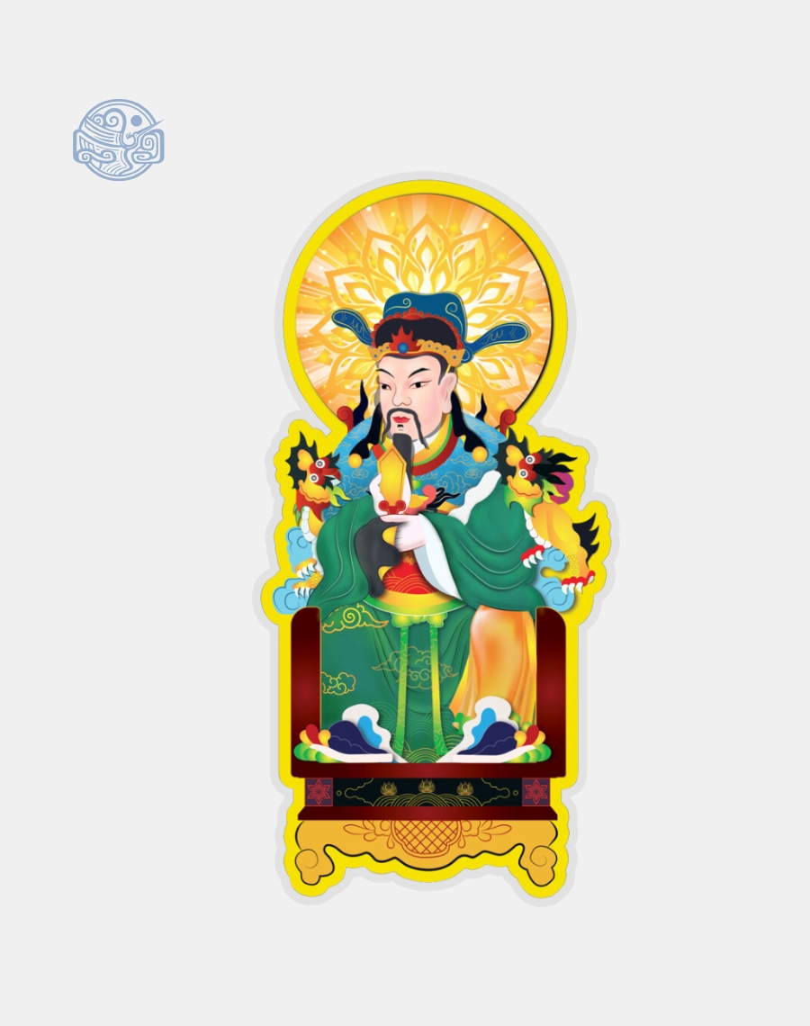 Tranh Đương Cảnh Thành Hoàng (vẽ tay) ép plastic