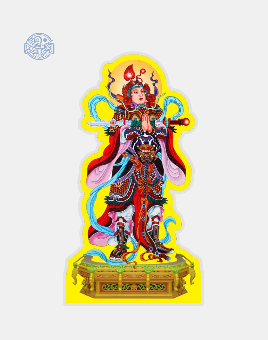 Tranh Hộ Pháp Khuyến Thiện ép plastic