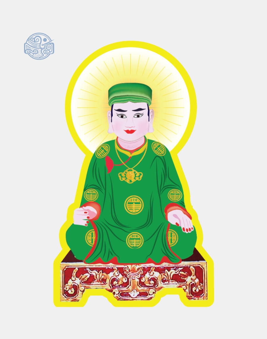 Tranh ông Hoàng Đôi xanh lục nhựa xốp