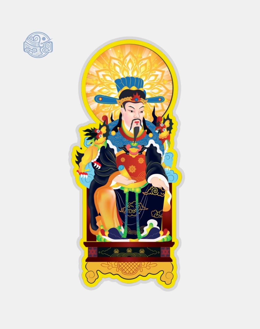 Tranh Quan Nam Tào (vẽ tay) ép plastic