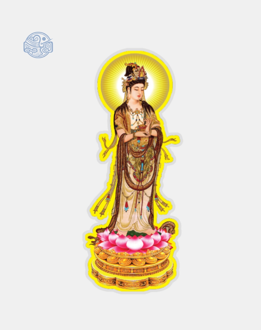 Tranh Bồ Tát Đại Thế Chí ép plastic