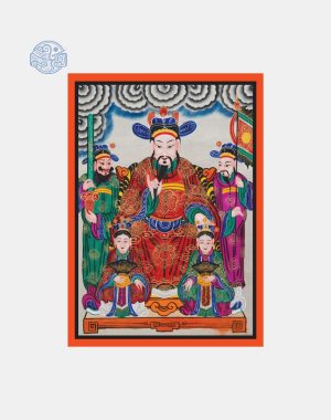 Tranh Quan Trần Triều vuông chất liệu nhựa xốp