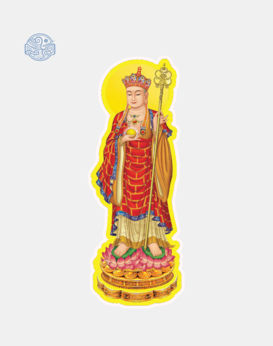 Tranh Địa Tạng Vương Bồ Tát chất liệu ép plastic