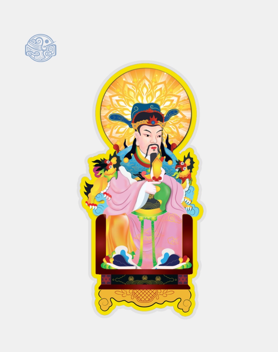 Tranh Quan Đương Niên (vẽ tay) ép plastic