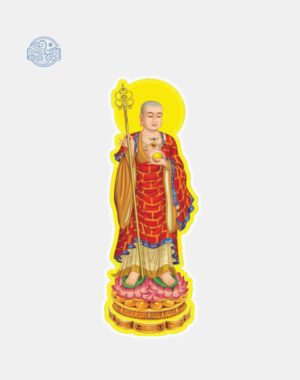 Tranh Mục Kiền Liên Bồ Tát chất liệu bìa cứng ép plastic