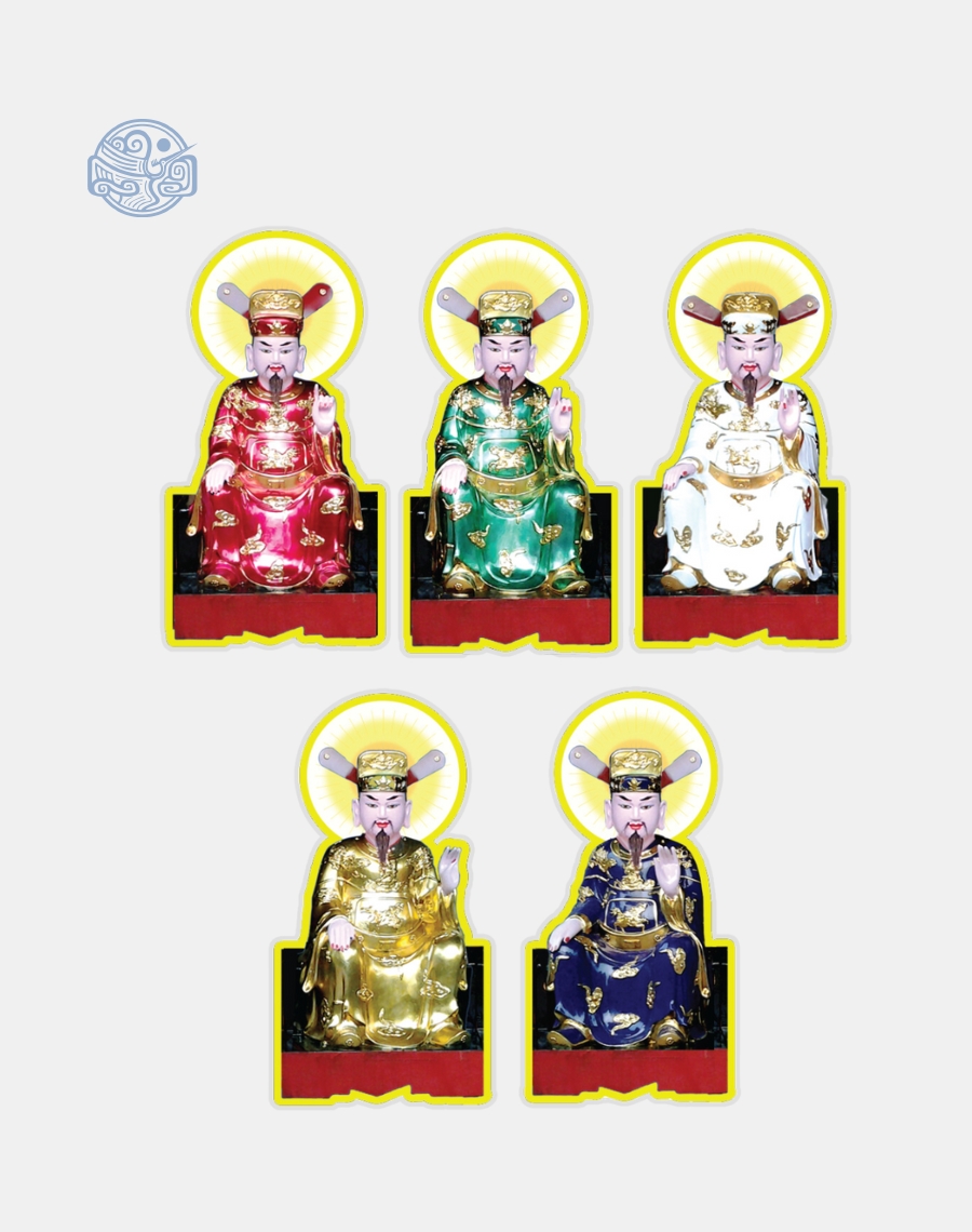 Bộ Tranh Ngũ Vị Tôn Quan ép plastic