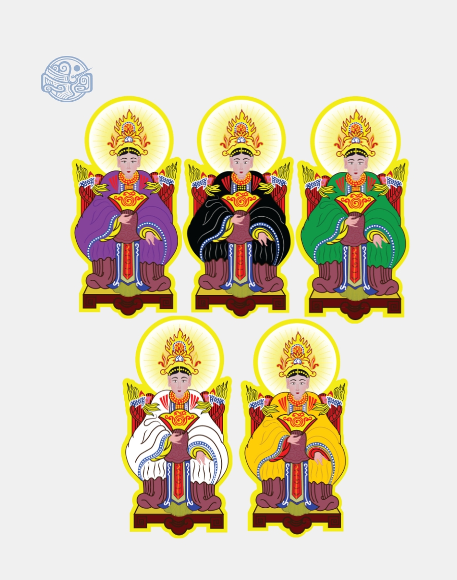 Bộ tranh Tứ Phủ Chầu Bà nhựa xốp