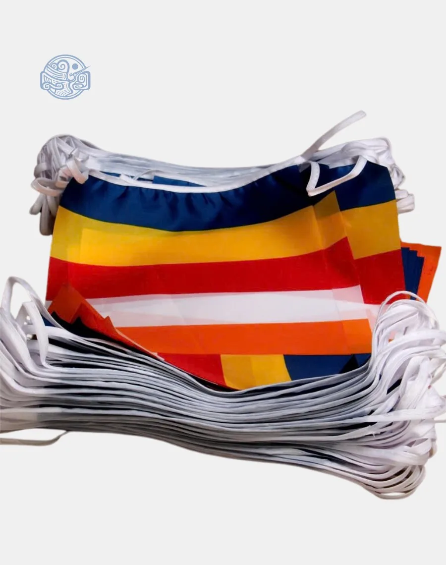 Cờ dây treo phật giáo 17x22cm - Ảnh 3