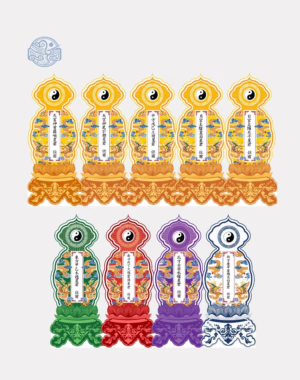 Bộ bài vị sao Long Vân Khánh Hội Thái Cực nhựa xốp